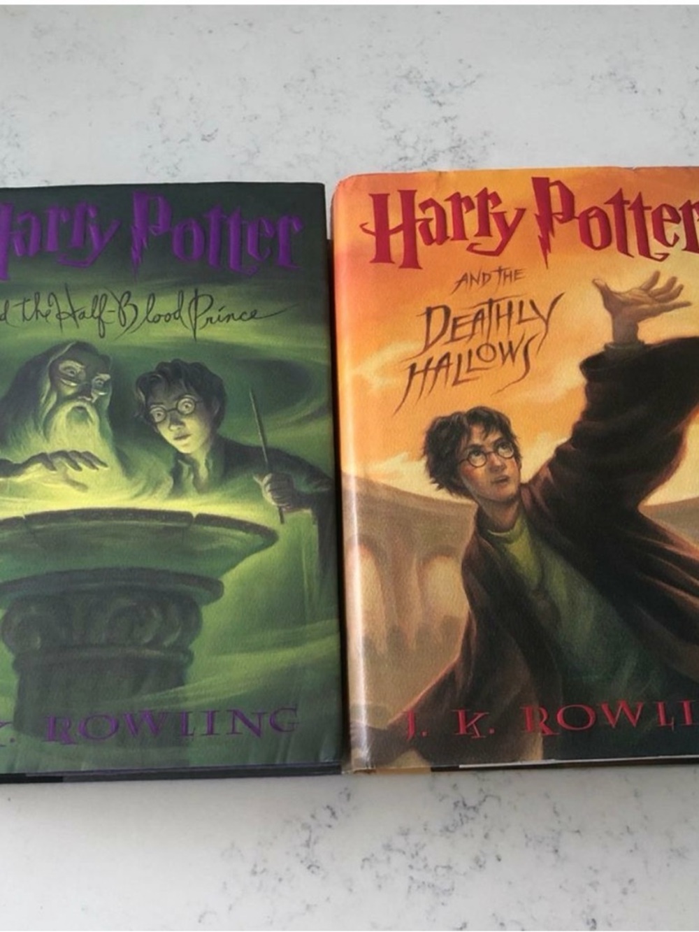 Harry Potter hard cover books 6&7